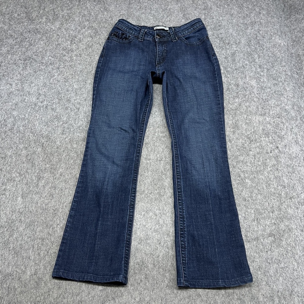 Lee Jeans Womens 10 Blue Slender Secret Low Rise Bootcut Stretch‎ Velvet Floral